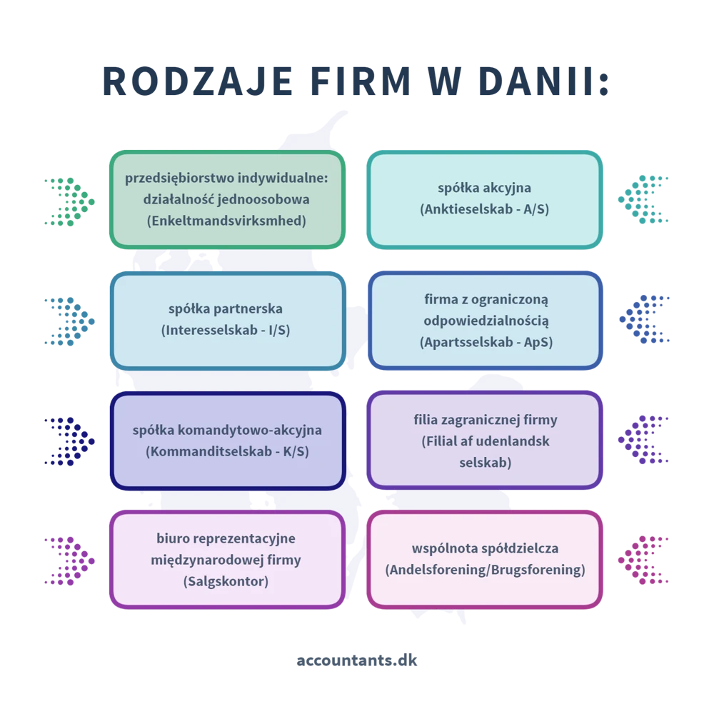 Przedsiębiorstwo w Danii   rodzaje firm