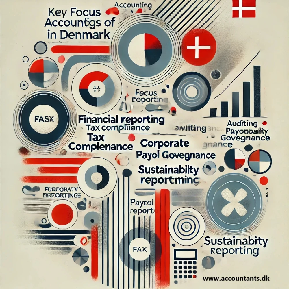 What areas does accounting in Denmark focus on